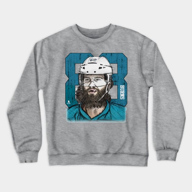 Brent Burns Seattle Sketch 88 Crewneck Sweatshirt by Erianna Bee